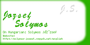 jozsef solymos business card